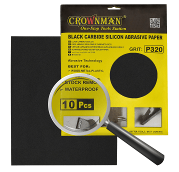 ZESTAW 10 SZTUK PAPIERU ŚCIERNEGO GRADACJA 320