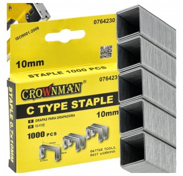 ZESTAW 1000SZT ZSZYWEK TYP C 0.7x10MM