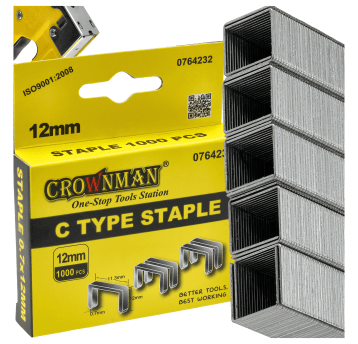 ZESTAW 1000SZT ZSZYWEK TYP C 0.7x12MM