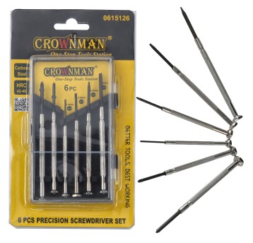 ZESTAW 6 SZTUK PRECYZYJNYCH WKRĘTAKÓW
