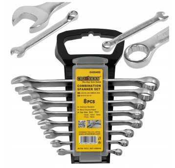 ZESTAW 8 SZTUK KLUCZY PŁASKO-OCZKOWYCH