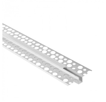 ZESTAW PROFIL DO GK 5MM SREBRNY ANODOWANY 2M+KLOSZ MLECZNY