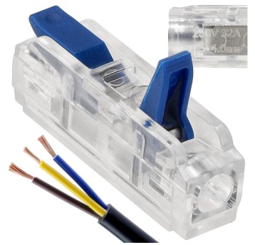 ZŁĄCZKA INSTALACYJNA PRZELOTOWA ZACISKOWA 1-TOROWA