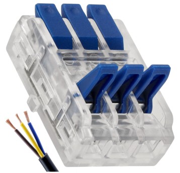 ZŁĄCZKA INSTALACYJNA PRZELOTOWA ZACISKOWA 3-TOROWA