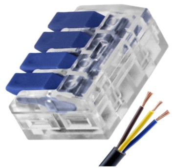 ZŁĄCZKA INSTALACYJNA ZACISKOWA 4-PRZEWODOWA/50szt