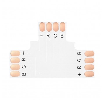 ZŁĄCZKA T DO TAŚM LED RGB 10MM 4PIN