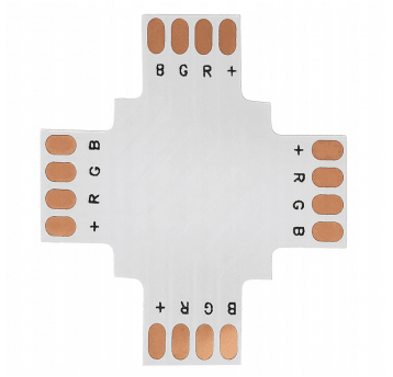 ZŁĄCZKA X DO TAŚM LED RGB 10MM 4PIN